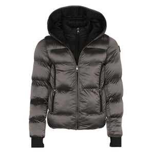 7th Heaven London Puffa 2.0 Men's Winter Jacket Satin Silver