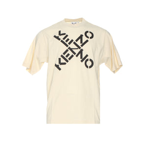 Kenzo Paris New Logo Kenzo Sport Men's T-Shirt Cream