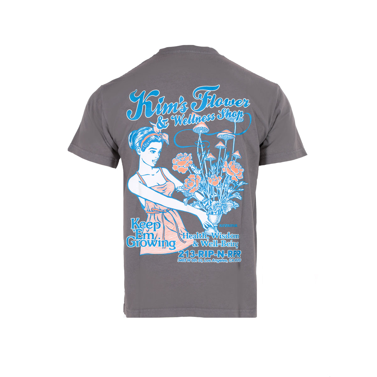 Rip N' Repair Kims Grow Men's Graphic SS Tee Grey