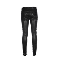 Purple Brand P001 LE Leathered Black Men's Designer Jean