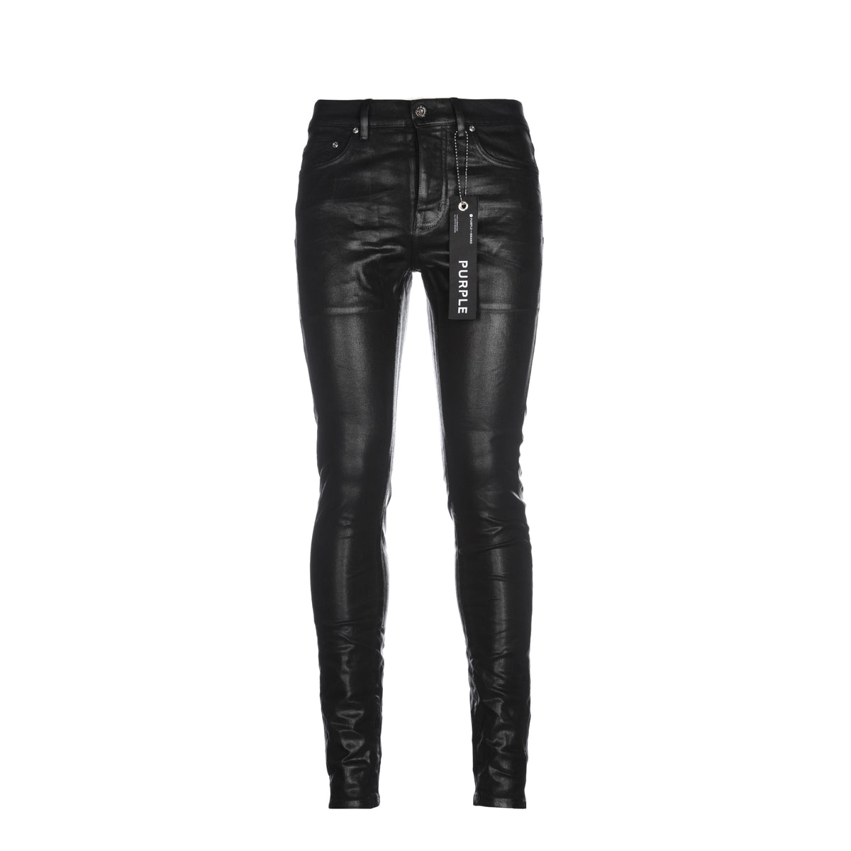 Purple Brand P001 LE Leathered Black Men's Designer Jean