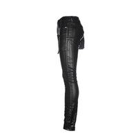 Purple Brand P001 LE Leathered Black Men's Designer Jean