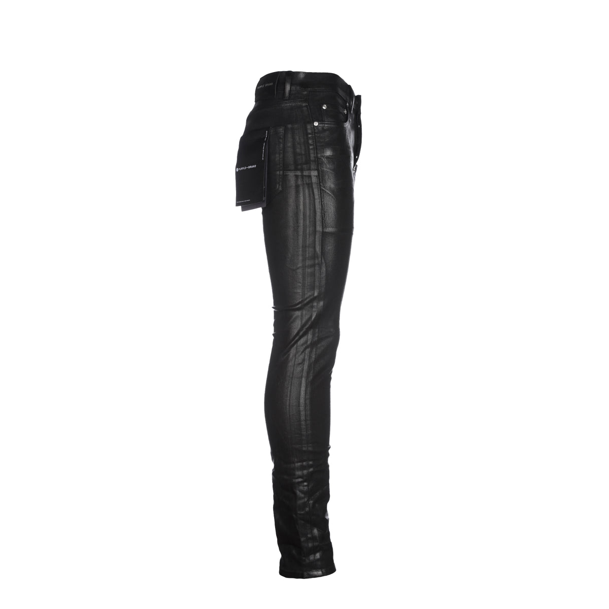 Purple Brand P001 LE Leathered Black Men's Designer Jean