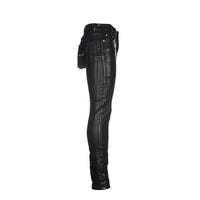 Purple Brand P001 LE Leathered Black Men's Designer Jean