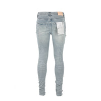Purple Brand P001 Light Indigo Destroy Repair Men's Designer Jeans