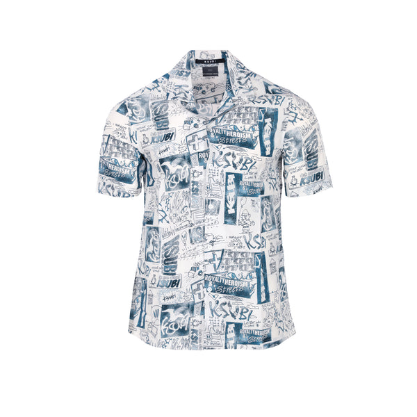Ksubi Mash Up Resort Men's SS Shirt White - SIZE Boutique