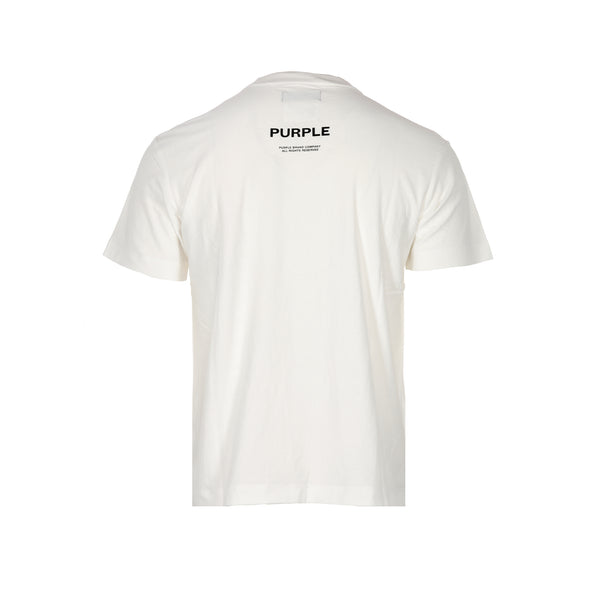 Purple Brand Textured Jersey Meander Men's SS Tee Coconut Milk
