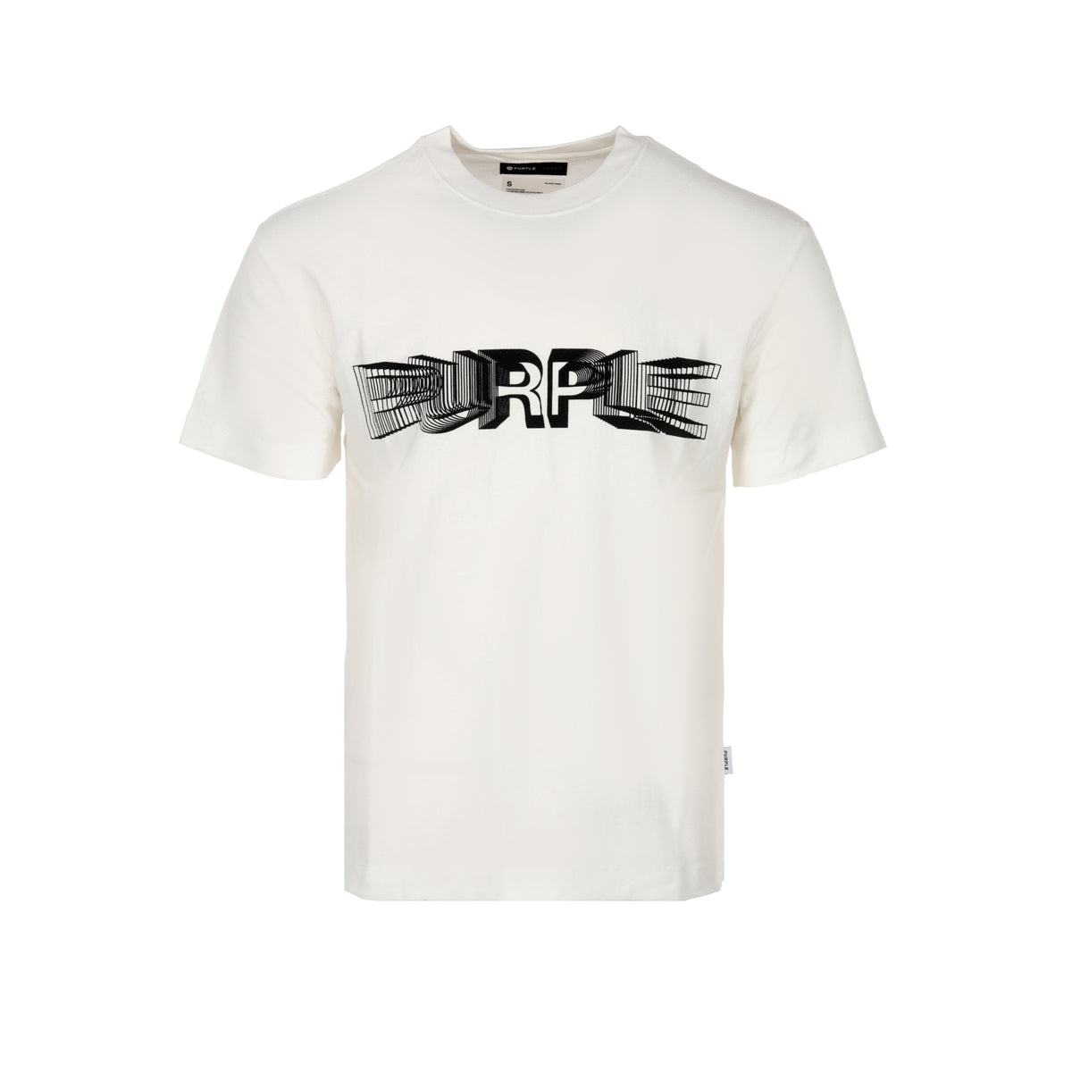 Purple Brand Textured Jersey Meander Men's SS Tee Coconut Milk
