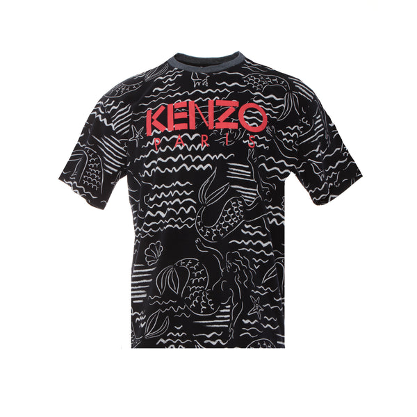 Kenzo Paris Men's Mermaid SS Tee Navy