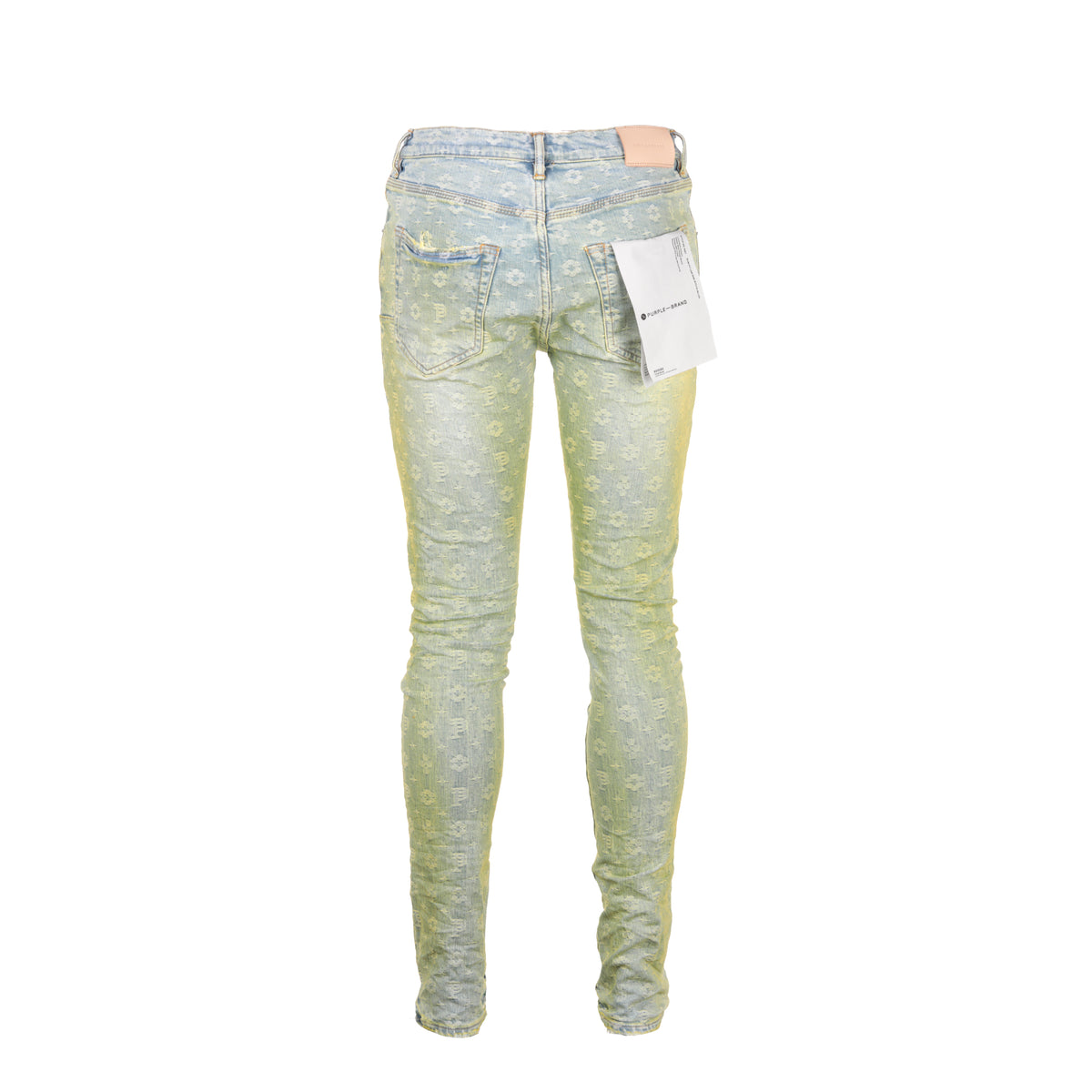 Purple Brand Neon Over Light Indigo Jacquard Monogram Men's Jeans