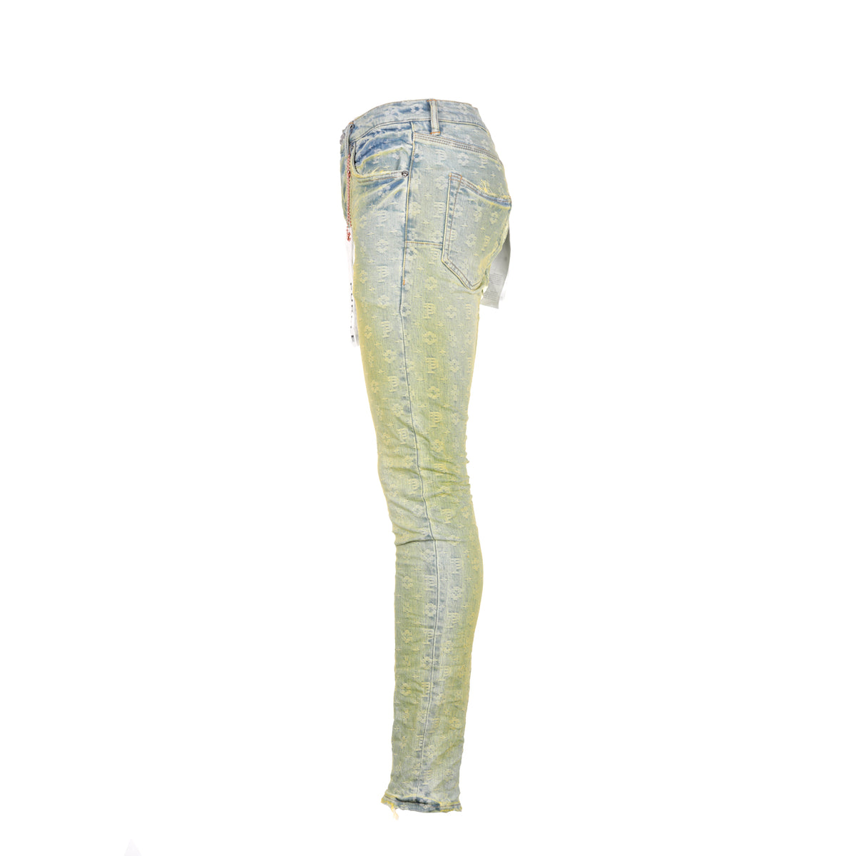 Purple Brand Neon Over Light Indigo Jacquard Monogram Men's Jeans