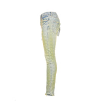 Purple Brand Neon Over Light Indigo Jacquard Monogram Men's Jeans