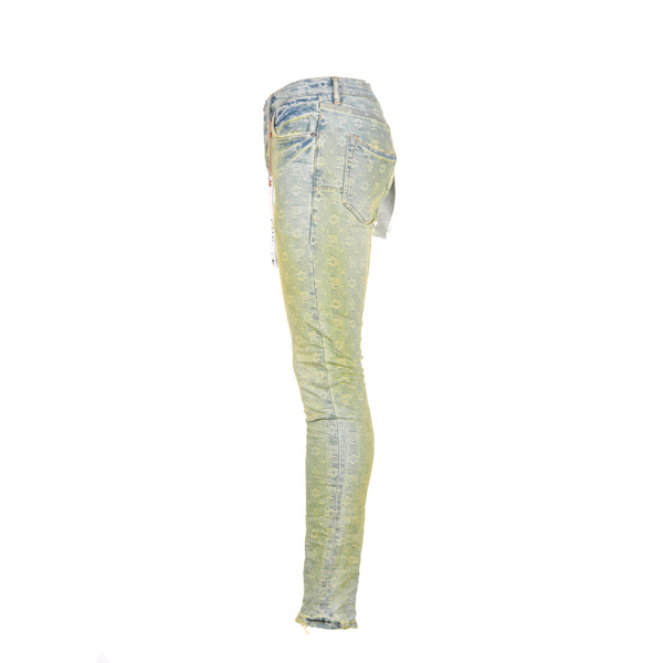 Purple Brand Neon Over Light Indigo Jacquard Monogram Men's Jeans
