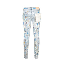 Purple Brand P001 Paint Over Light Bleach Jacquard Monogram Men's Jean.
