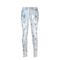 Purple Brand P001 Paint Over Light Bleach Jacquard Monogram Men's Jean.