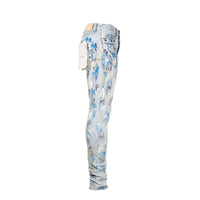 Purple Brand P001 Paint Over Light Bleach Jacquard Monogram Men's Jean.