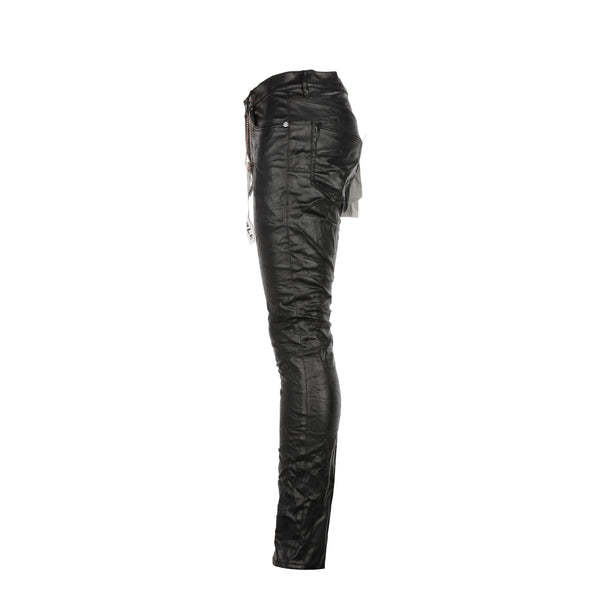 Purple Brand Denim Black Patent Leather Film Men's Jeans