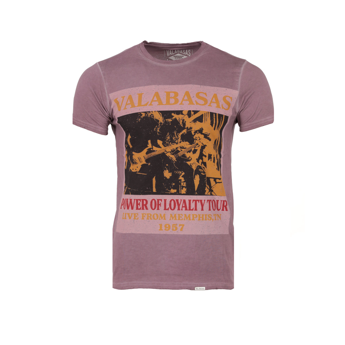 Valabasas Vintage Wash "Power of Loyalty" Men's SS Graphic Tee Red
