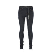 Purple Brand Black Tag P001 Raw Indigo Framis Fray Men's Designer Jeans