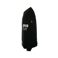 C.P. Company Diagonal Fleece Lens Crew Sweatshirt in Black