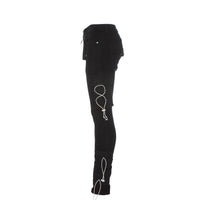 Serenede Xolo Men's Skinny CargoJeans Jet Black