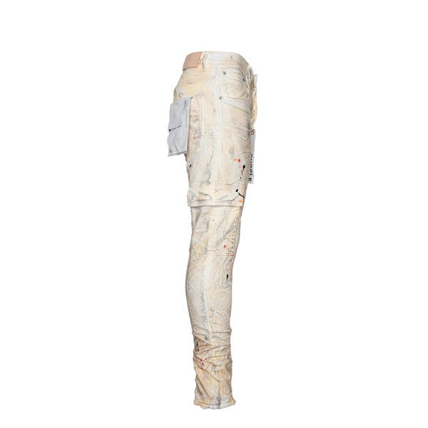 White Dirty Cargo Jean
