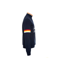 Billionaire Boys Club & Ice Cream Time LS Knit. Half zip sweater in navy.  Style #881-8306
