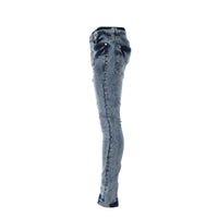 Black Denim Acid Wash Men's Jeans Blue