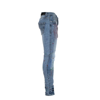 Black Denim "Luxe" Men's Skinny Designer Jeans Blue
