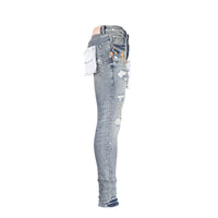 Light Indigo Paint Repair Jean