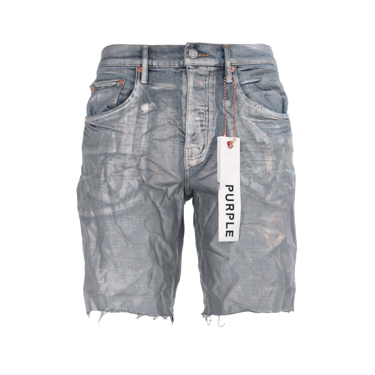 Purple Brand Denim Light Indigo Iridescent Mens Jean Shorts