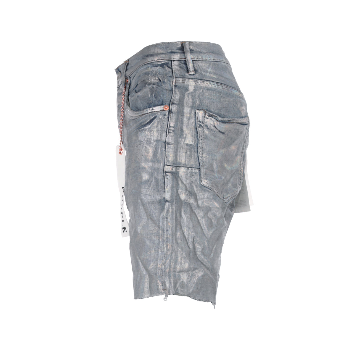 Purple Brand Denim Light Indigo Iridescent Mens Jean Shorts