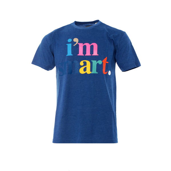 Fashion Geek I'm Smart Men's SS Graphic Tee Blue
