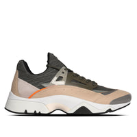 Kenzo Paris Sonic Lace Up Men's Designer Sneakers Dark Khaki