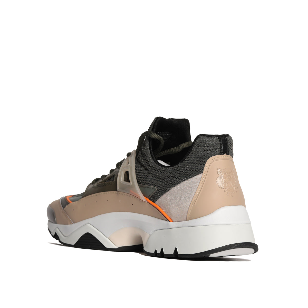 Kenzo Paris Sonic Lace Up Men's Designer Sneakers Dark Khaki