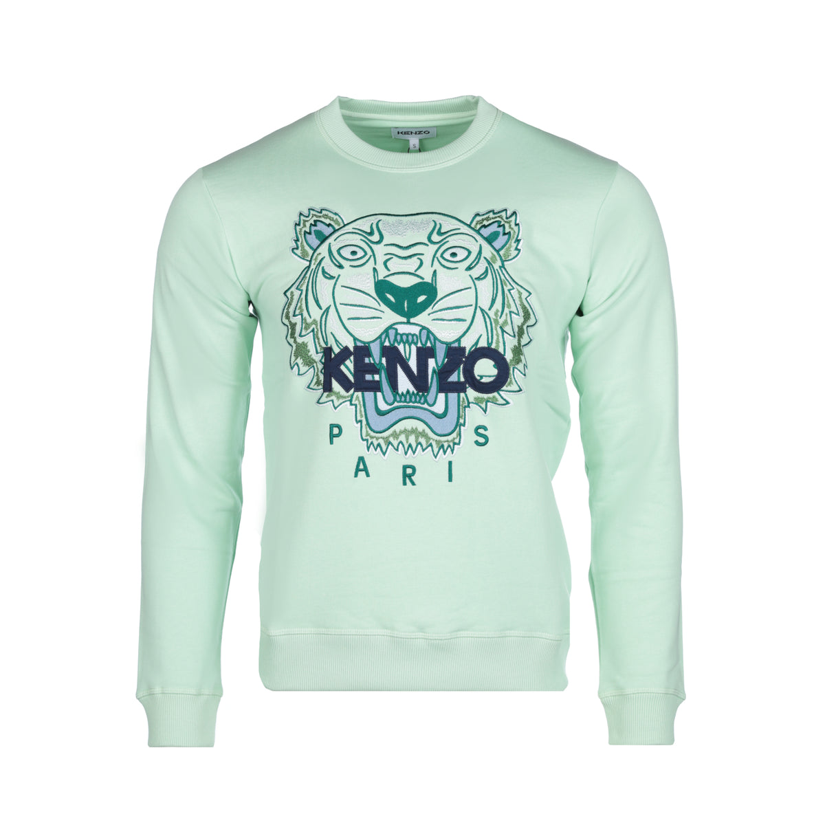 Kenzo Paris SS/22 Tiger Original Men's Pullover Sweatshirt Almond Green