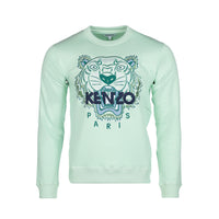 Kenzo Paris SS/22 Tiger Original Men's Pullover Sweatshirt Almond Green