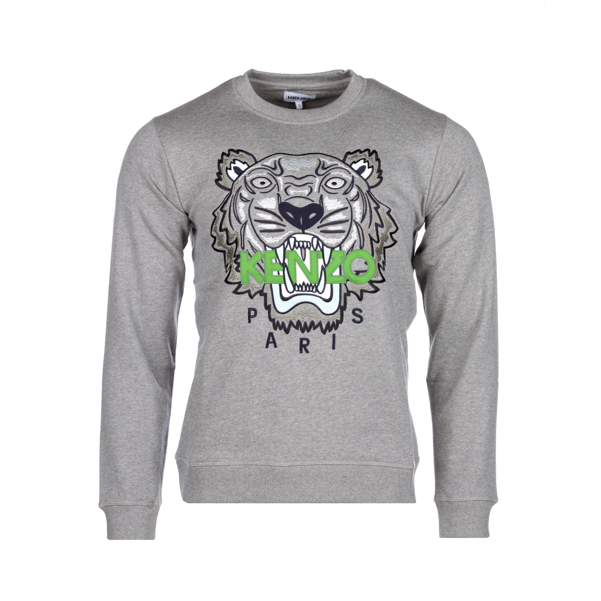 Kenzo Paris SS/22 Tiger Original Men's Pullover Sweatshirt Dove Grey