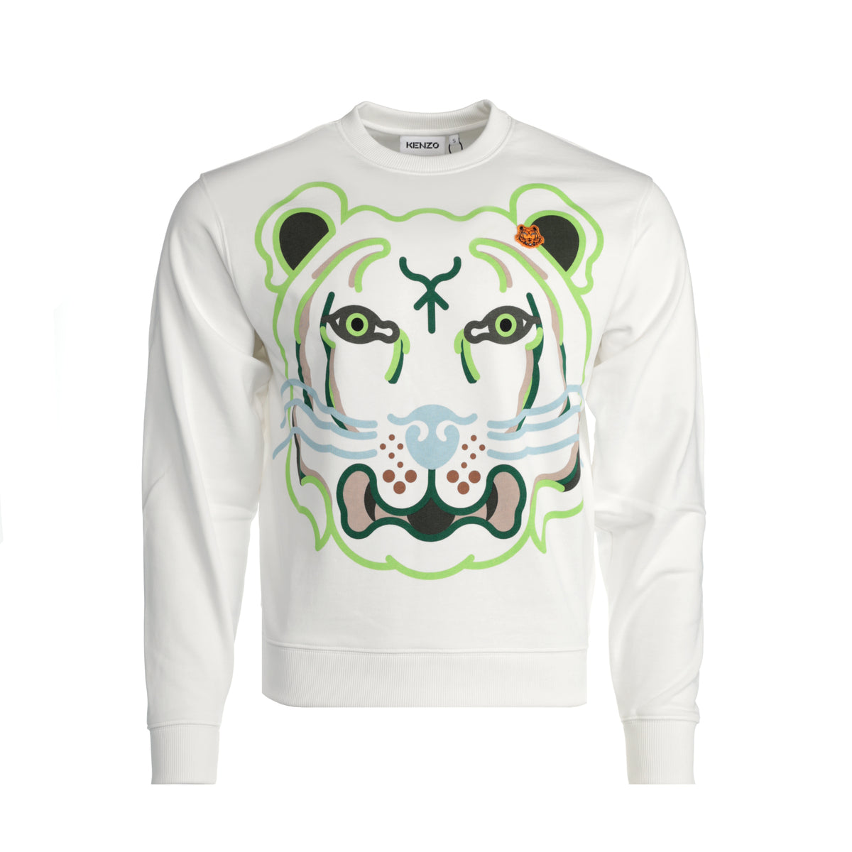 Kenzo Paris SS22 K Tiger Classic Men's Pullover Sweatshirt White