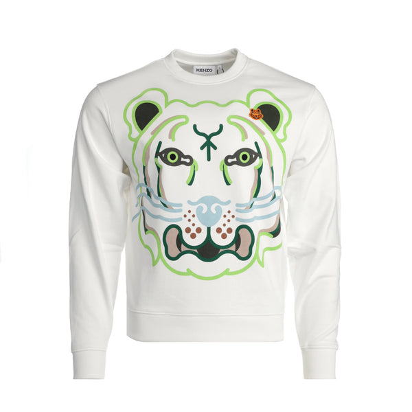 Kenzo Paris SS22 K Tiger Classic Men's Pullover Sweatshirt White