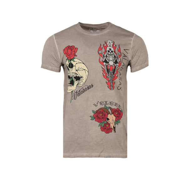 Valabasas Vintage Brown Tatshop 3 Men's Graphic Tee - SIZE Boutique