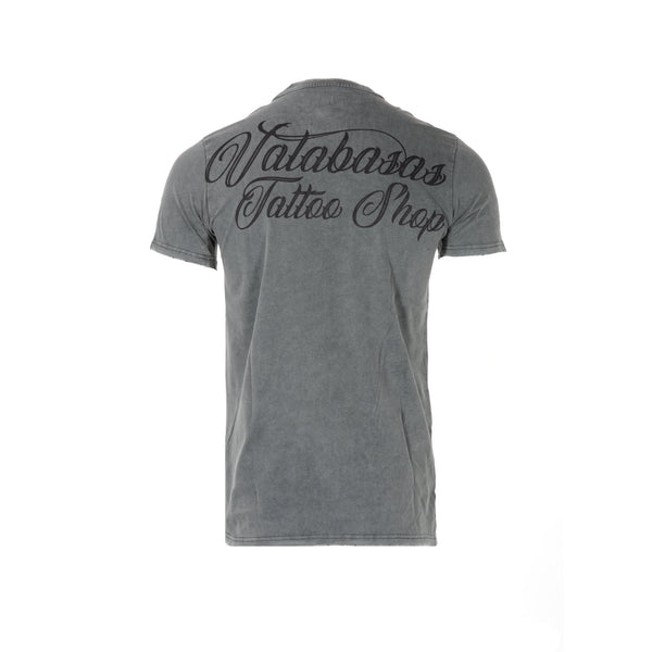 Valabasas Tatshop 1 Vintage Wash Blue Grey SS Men's Graphic Tee