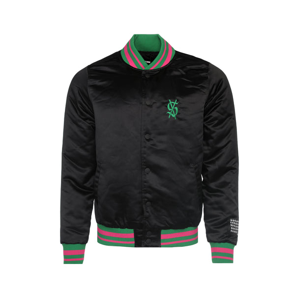 Ksubi Unwise Men's Varsity Bomber Jacket Black - SIZE Boutique