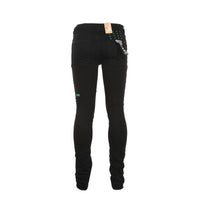 Ksubi Van Winkle Neon Men's Designer Skinny Jeans Jet Black