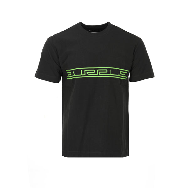 Purple Brand Textured Jersey Wireframe Men's SS Tee Black