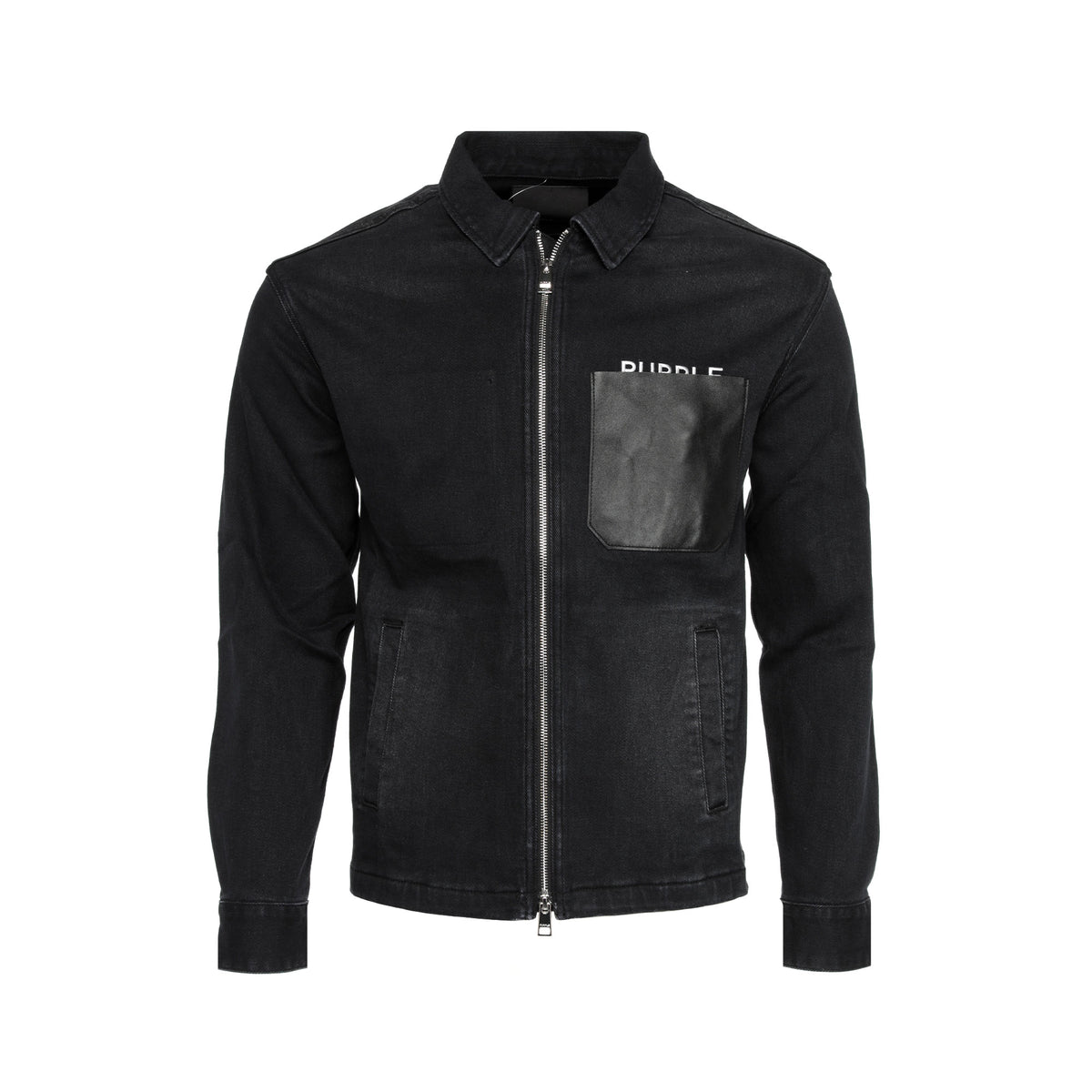 P033 Wordmark Black Beauty Men's Zip Up Jean Jacket - SIZE Boutique