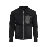 P033 Wordmark Black Beauty Men's Zip Up Jean Jacket - SIZE Boutique