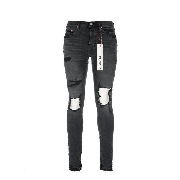 Purple Brand P001 Worn Black Distress Men's Jeans - SIZE Boutique