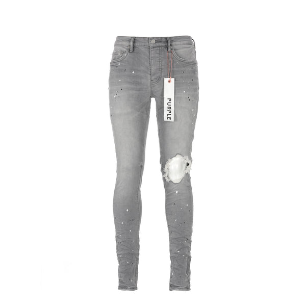 Purple Brand P001 Worn Grey Paint Blowout Jean