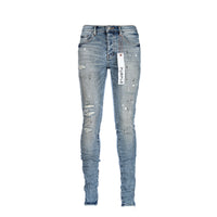 Purple Brand P001 - Worn Light Indigo Destroy Men's Jeans